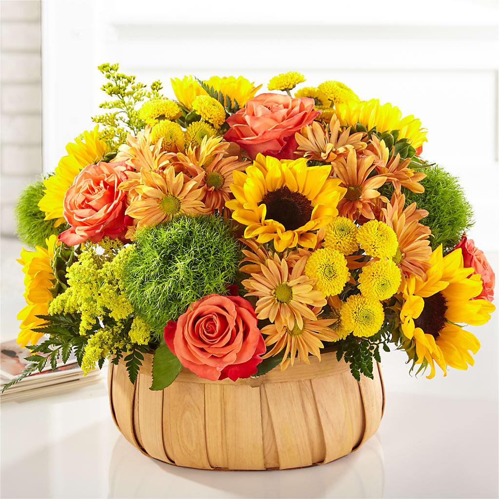 Harvest Sunflower Basket – Forever Flower Shop, Phoenix AZ