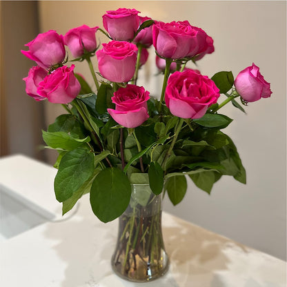 Long Stem Pink Rose Bouquet –  Forever Flower Shop, Phoenix AZ